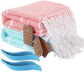 2 Packs Turkish Beach Towels Oversized Sand Free Quick Dry Bathroom Pool Swim Towel Extra Large Xl Big Adult Travel Vacation Essentials Cruise Accessories Must Haves Clearance Stuff Necessities by genovega