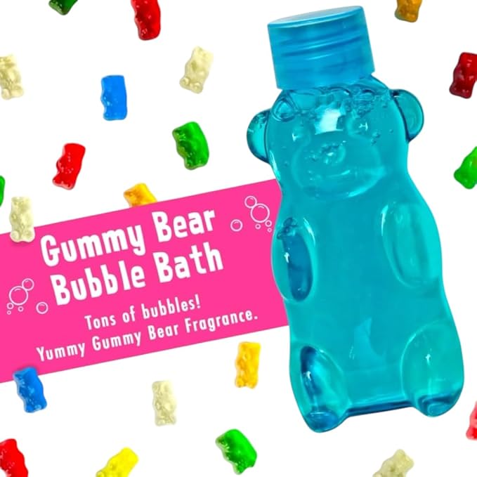 Mr Bubble Sweet Treats Bath Set, Lollipop Fizzer, Gummy Bear Bubble Bath, Bath Potion, Soap Stickers