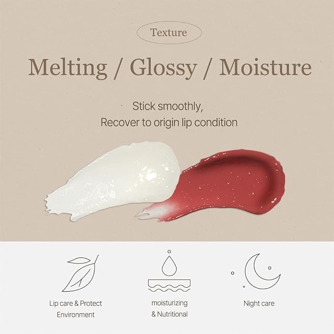 mixsoon Vegan Melting Lip Balm (Dry rose) -Shea Butter Moisturizing and Softening Chapped Lips Care, Vegan Formula with Shea Butter 4.1g / 0.13 fl. oz. Korean Glass Skin Care