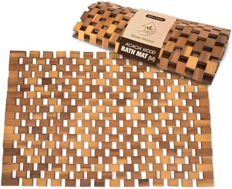 Acacia Wood Bath, Tub & Outdoor Mats for Bathroom, Shower and Bathtub Use by GREENALLUVIUM