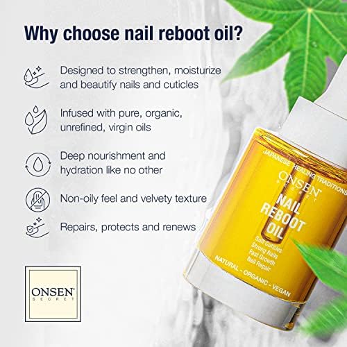 ONSEN Secret Nail Reboot Duo - Treatment for Damaged Nails - Natural Nail Care & Cuticle Repair - Visible Results For Perfect Nails, Cuticle Conditioner Cream 30ml & Nail Reboot Oil 35ml - Image 2