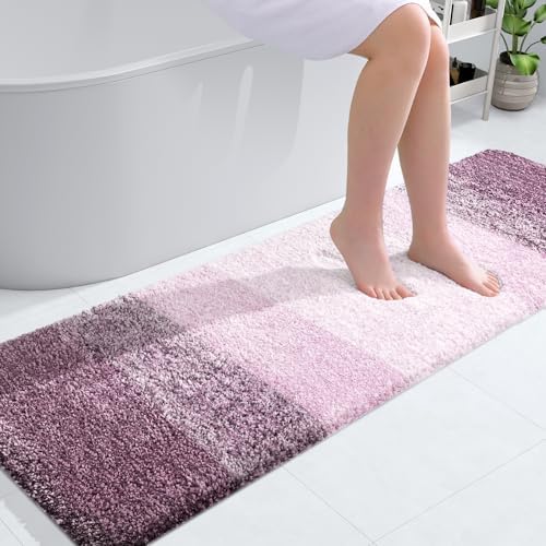 OLANLY Bathroom Runner Rug 59x20, Extra Soft Absorbent Microfiber Bath Rugs by OLANLY