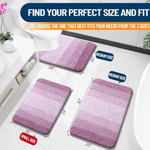 OLANLY Large Bathroom Rugs 44x32, Extra Soft Absorbent Microfiber Bath Rugs - Image 2