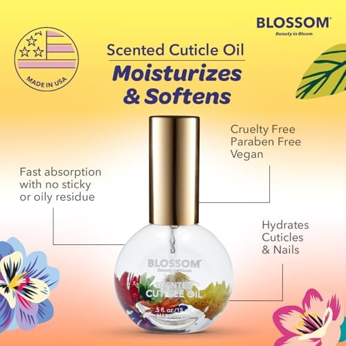 Blossom Cuticle Oil for Nails, Scented Nail Oil Cuticle Care, 0.5 fl. oz - Image 6