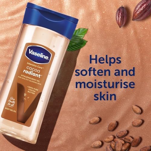 Vaseline Intensive Care Cocoa Radiant for Glowing Skin Body Gel Oil Made with Pure Cocoa Butter + Replenishing Oils 6.8 fl oz - Image 6