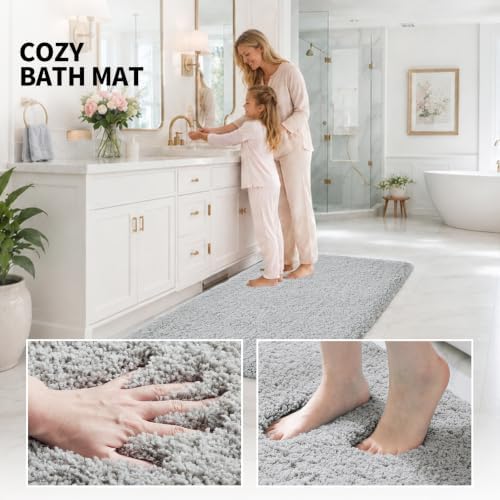 ILANGO Bathroom Rugs 70" × 24", Extra Soft Absorbent Microfiber Bath Rugs - Image 5
