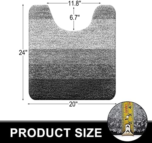 OLANLY Luxury Toilet Rugs U-Shaped 24x20, Soft Absorbent Microfiber Mat - Image 2