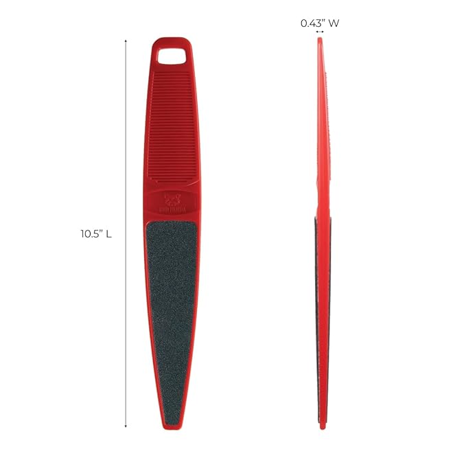ForPro Professional Collection Red Panda Foot File, 60/100 Grit, Double-Sided Pedicure File for Feet and Heels, 10.5” L