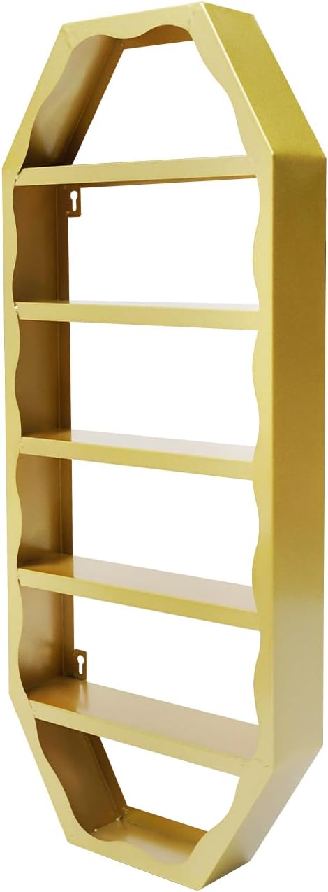 Nail Polish Organizer Wall Mounted, 3Pcs 6-Tier Nail Polish Storage Rack, Metal Nail Polish Storage Holder, Multifunctional Organizer for Essential Oil Perfume at Home Salon Spa(Gold)