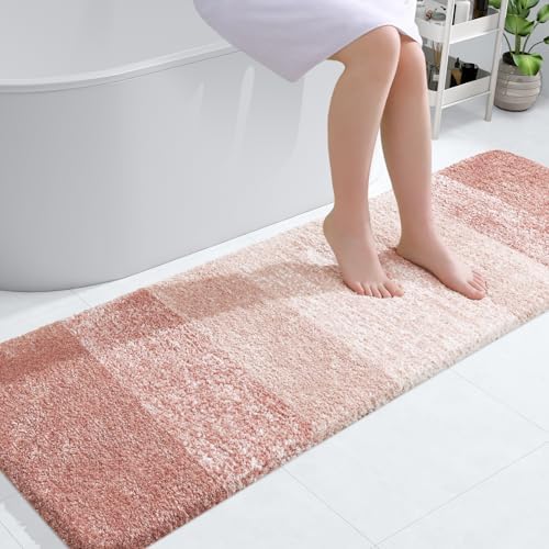 OLANLY Bathroom Runner Rug 59x20, Extra Soft Absorbent Microfiber Bath Rugs by OLANLY