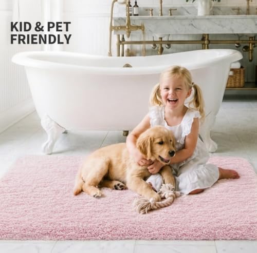 ILANGO Bathroom Rugs 24" × 17", Extra Soft Absorbent Microfiber Bath Rugs - Image 2