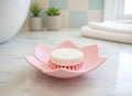 MESMOS Lotus Shower Steamer Trays, Silicone Soap Holder & Small Shower Steamer Dish, Self Draining Flower Tray for Spa Gifts, Self Care & Mom Relaxation