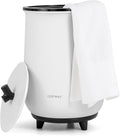 COSTWAY Bucket Style Towel Warmer, 23L Towel Warmer with 4 Heating Time & 3 Heating Temperature, Overheat Protection System, Fragrant Disc Holder, Towel Warmer for Bathroom, Hot Tub, Spa (Black)