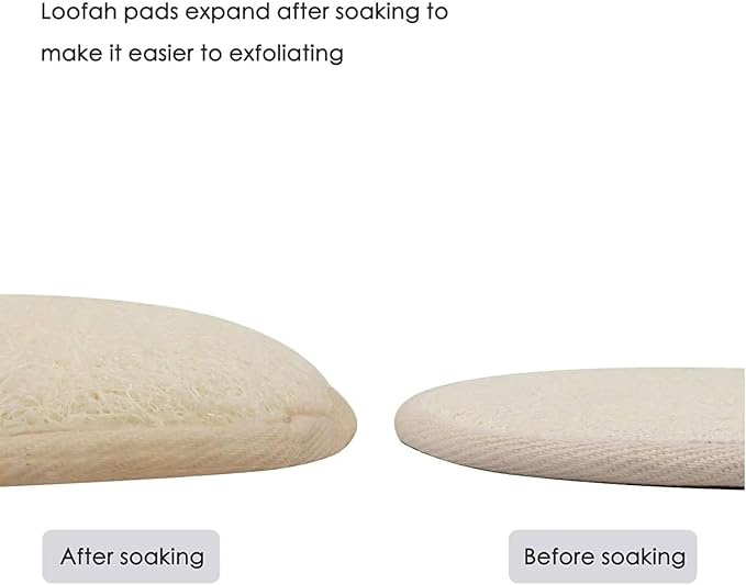 Loofah Bath Sponge, Exfoliating Bath Gloves, Loofah Exfoliating Body Scrubber Pad, 4 pcs for Men and Women Spa and Travel