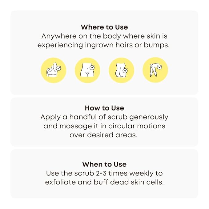 Bushbalm Dark Spot Exfoliating Scrub - Natural Body Scrub Exfoliant to Hydrated, Soften and Enhance Glow in Skin - Bermuda, 236 ml