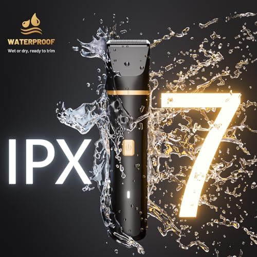 Risina Body Trimmer for Men, 2-in-1 Groin & Body Hair Trimmer, IPX7 Waterproof Electric Razor, Ball & Pubic Hair Trimmer for Private Areas, Ceramic Blade Body Shaver, Rechargeable Grooming Kit - Image 3