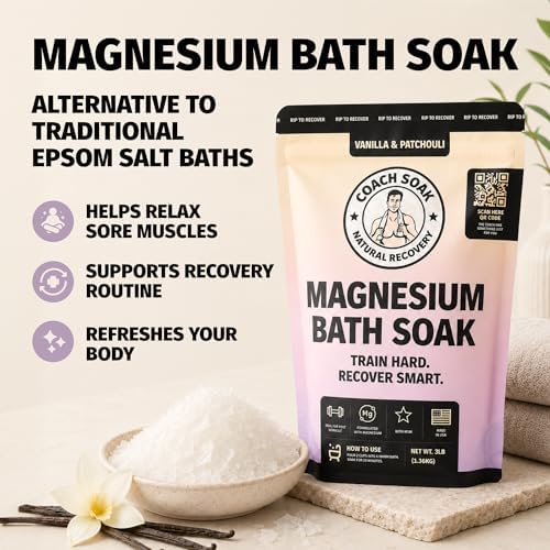 Coach Soak Magnesium Bath Soak - 3 lb, Vanilla & Patchouli Bath Salts - Image 3