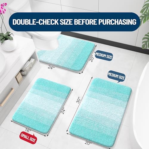 OLANLY Bathroom Runner Rug 47x20, Extra Soft Absorbent Microfiber Bath Rugs - Image 2