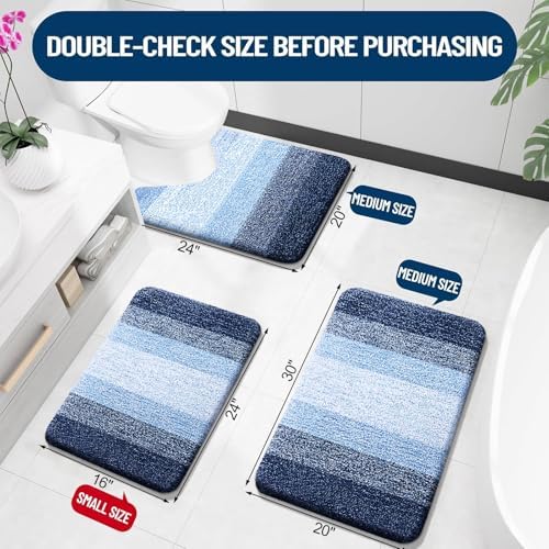 OLANLY Bathroom Runner Rug 70x24, Extra Soft Absorbent Microfiber Bath Rugs - Image 2
