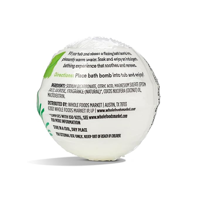 365 by Whole Foods Market, Fizzing Epsom Bomb, Muscle Soak, 2.3 oz (Pack of 6)