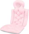 Full Body Bath Pillow for Bathtub Adult Tub Pillow Cushion for Bath for Headrest Neck Support (Pink)