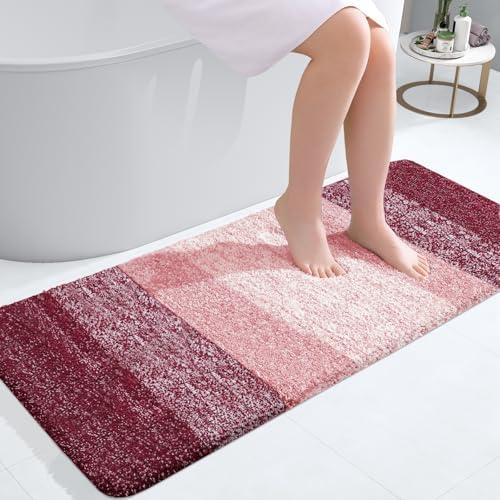 OLANLY Bathroom Runner Rug 47x20, Extra Soft Absorbent Microfiber Bath Rugs by OLANLY