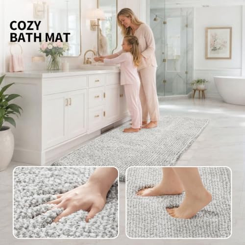ILANGO Bathroom Rugs 30" × 20", Extra Soft Absorbent Microfiber Bath Rugs - Image 5