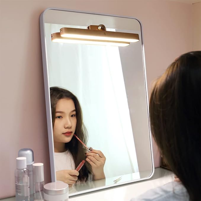 Led Rechargeable Bathroom Light Fixtures Three-Level Dimmable Touch Control Vanity Lights,Magnetic Vanity Light Bar for Bathroom Living Room Bedroom