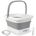 Foldable Foot Bath Basin, Collapsible Foot Soak Tub, Multifunction Plastic Basin with Handles,Foot Tub for Soaking Feet,Grey