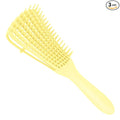 Detangling Brush for Afro America/African Hair Textured 3a to 4c, Knots Detangler Scalp Massage Comb for Women, Beige (3 Count)