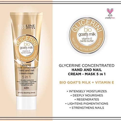 EVELINE COSMETICS GLICERINI Hand and Nail Cream Goat's Milk - Image 2