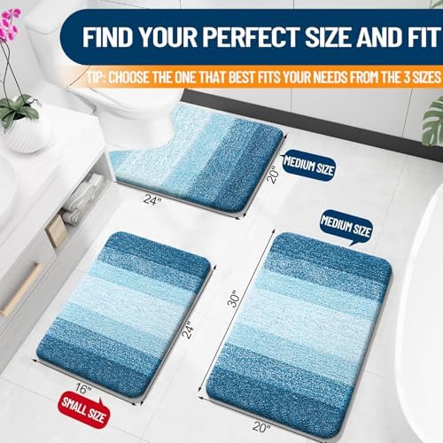 OLANLY Large Bathroom Rugs 50x30, Extra Soft Absorbent Microfiber Bath Rugs - Image 2