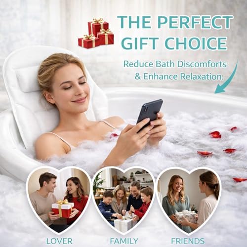 Full Body Bathtub Pillow with Lumbar Support, 5D Air Mesh Bathtub Cushion for Soaking Tub, 168 Suction Cups Full Bath Pillow for Post-Yoga Spa, Deep Relaxation & Romantic Baths - Image 6
