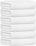JML Bath Towels, Large Microfiber Bathroom Towel Set 6 Pack 30" x 60", Soft Absorbent Microfiber Body Towels for Adult, White