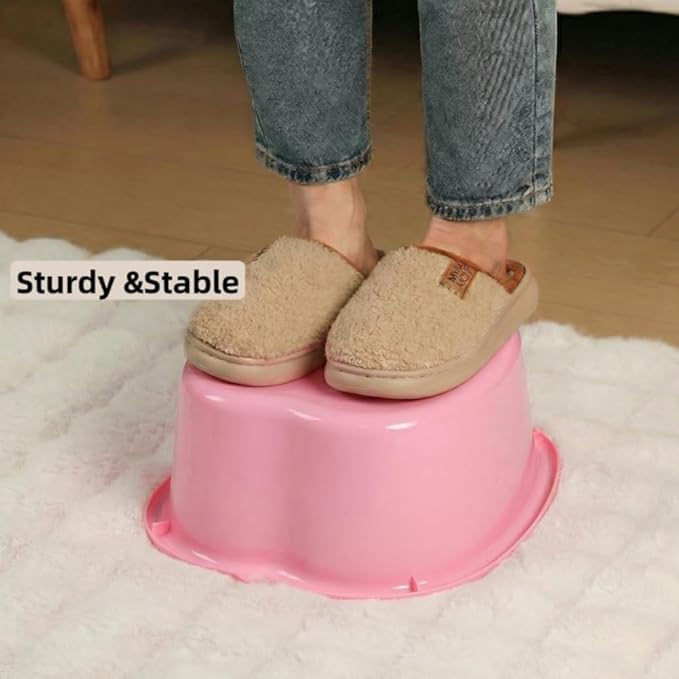 Ytterbium Foot Soaking Bath Basin, Large Massage Foot Soaking Tub, Plastic Home Spa Pedicure Bucket, Relaxation & Stress Relief, Suitable for Women & Men (Pink)