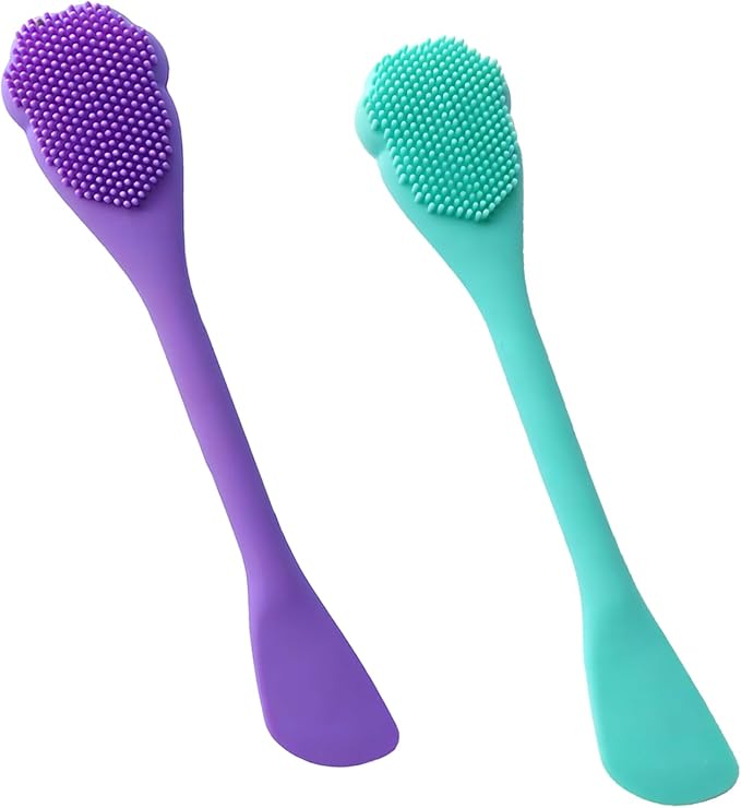 Silicone Face Mask Brush Face Scrubber Facial Cleansing Brush - Soft Bristles for Gentle Exfoliation,Face Mask Applicator for Clay,Mud, Body Lotion