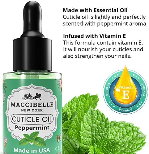 Cuticle Oil 0.5 oz - Heals Dry Cracked Cuticles (Peppermint, 0.5 Fl Oz) - Image 2
