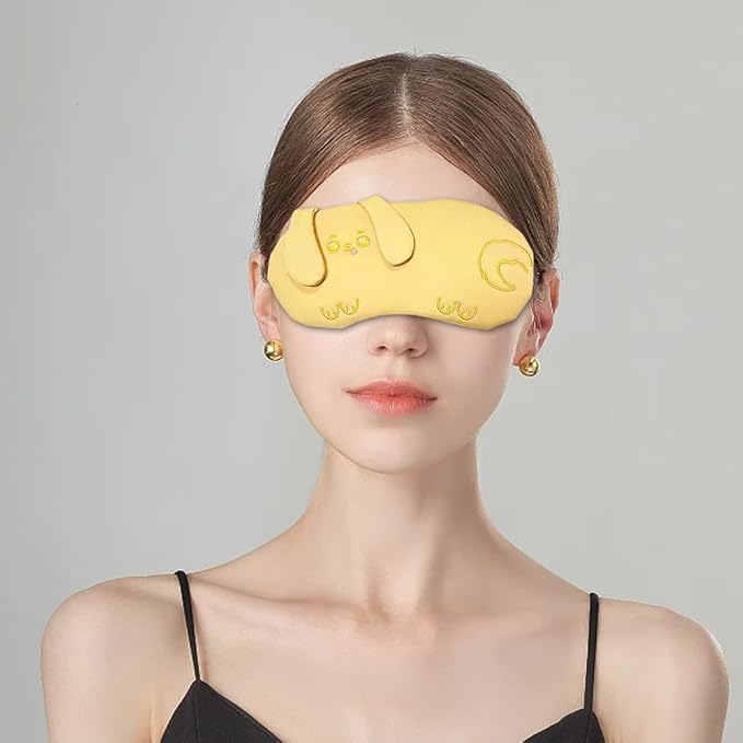 PERFECTSIGHT Cute Sleep Eye Masks (Yellow Puppy)