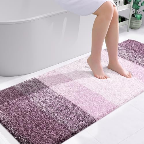 OLANLY Bathroom Runner Rug 59x24, Extra Soft Absorbent Microfiber Bath Rugs by OLANLY