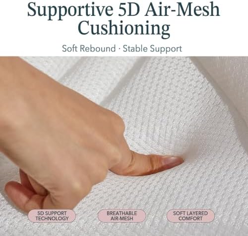 Bath Pillow for Tub 5D Air Mesh with 72 Silicone Suction Cups White - Image 4