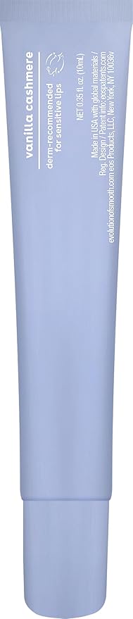 eos Cashmere Lip Butter – Vanilla Cashmere, Smoothing Lip Mask & Moisturizer with Plumping Peptides & Shea Butter, 0.35 fl oz