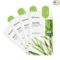 Mediheal Official Best Korean Sheet Mask - Tea Tree Essential Face Mask 4 Sheets Skin Soothing Treat Blemishes Sebum Control For All Skin Types (Pack of 2)