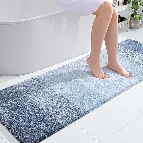 OLANLY Bathroom Runner Rug 59x20, Extra Soft Absorbent Microfiber Bath Rugs by OLANLY