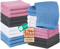 Utopia Towels 24 Pack Washcloths, 12x12 in, 100% Cotton, Variety by UTOPIATOWELS