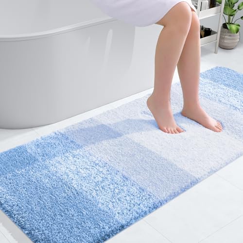 OLANLY Bathroom Runner Rug 54x24, Extra Soft Absorbent Microfiber Bath Rugs by OLANLY