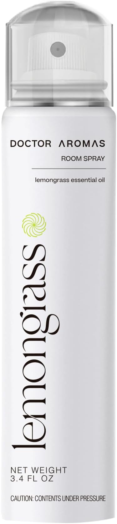 Doctor Aromas Room Spray Air Freshener Odor Eliminator - Elegant Scent for Home, Room or Bathroom, Décor and Fresh Air Fragrance Aromatherapy Gift (Lemongrass, Pack of 1)