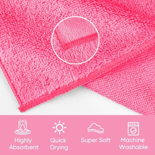 HOMEXCEL Washcloths 12PK, Ultra Soft&Highly Absorbent Face Towels, 12X12 in - Image 3
