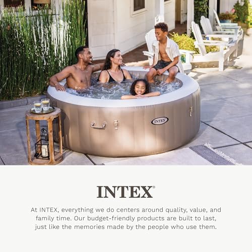 Intex 28502E PureSpa Slip Resisting Removable Countoured Inflatable Hot Tub Spa Seat Accessory with Adjustable Height for All PureSpa Models, Beige - Image 7