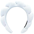 Spa Headbands for Washing Face or Facial, Makeup Headband for Women, Skincare Hair band, Puffy Terry Cloth Face Washing Head band for Maskup, Skin Treatment(White)