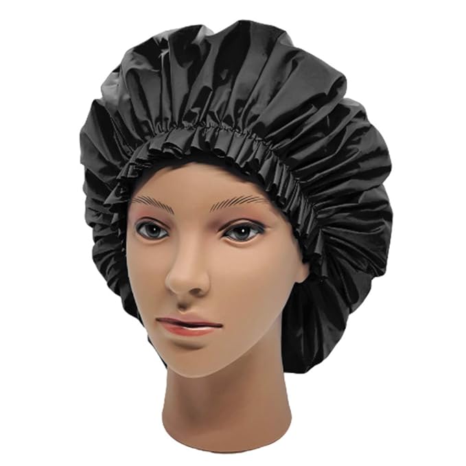 ELEBOX 2 Packs Extra Large Shower Caps Jumbo Shower Cap for Braids Big Shower cap for Women Long Hair Bath Cap Waterproof